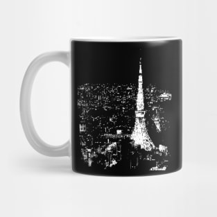 Tokyo Tower glitch art Mug